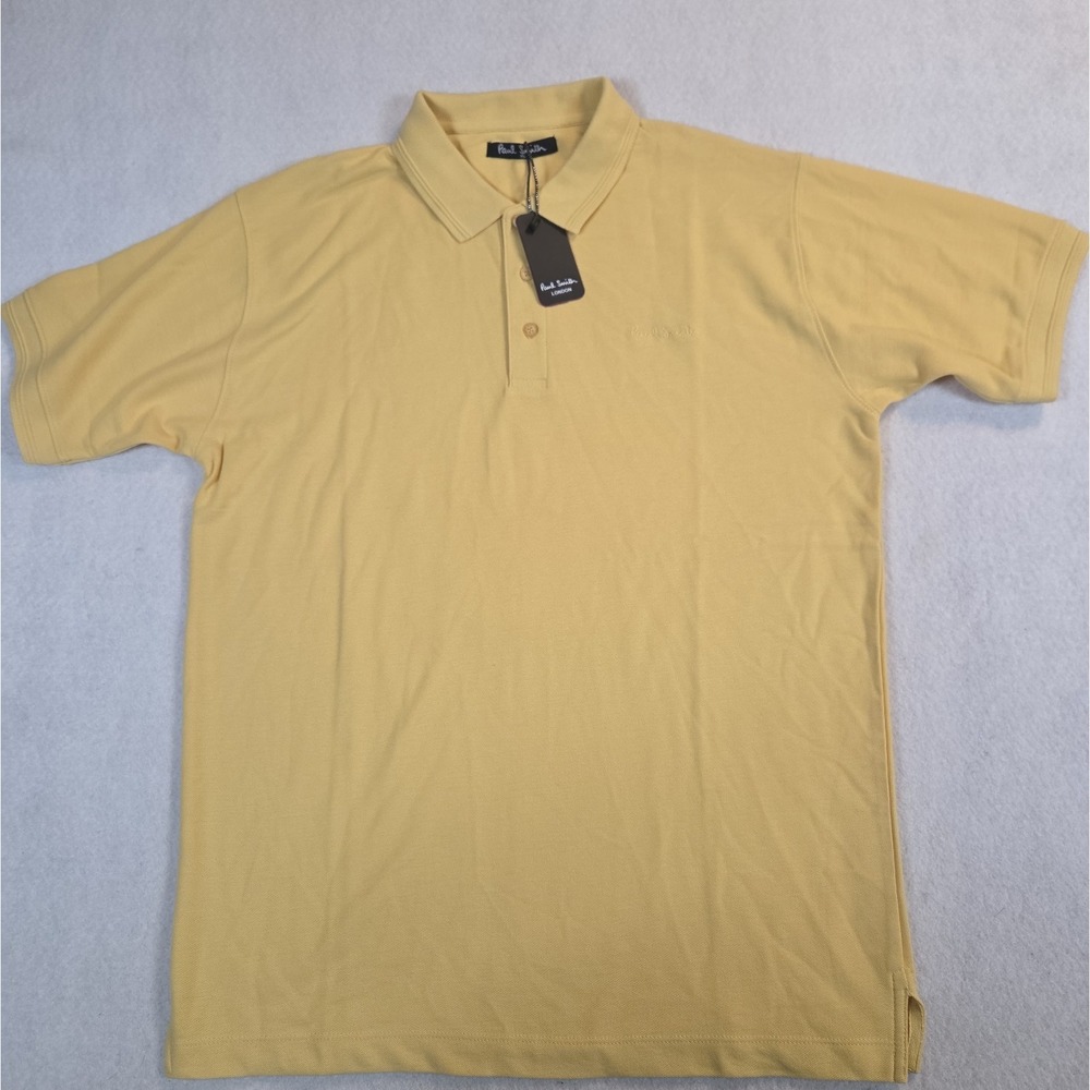 Paul Smith Polo Shirt Mens Cotton Top Yellow X-large XL Golf Preppy NWT